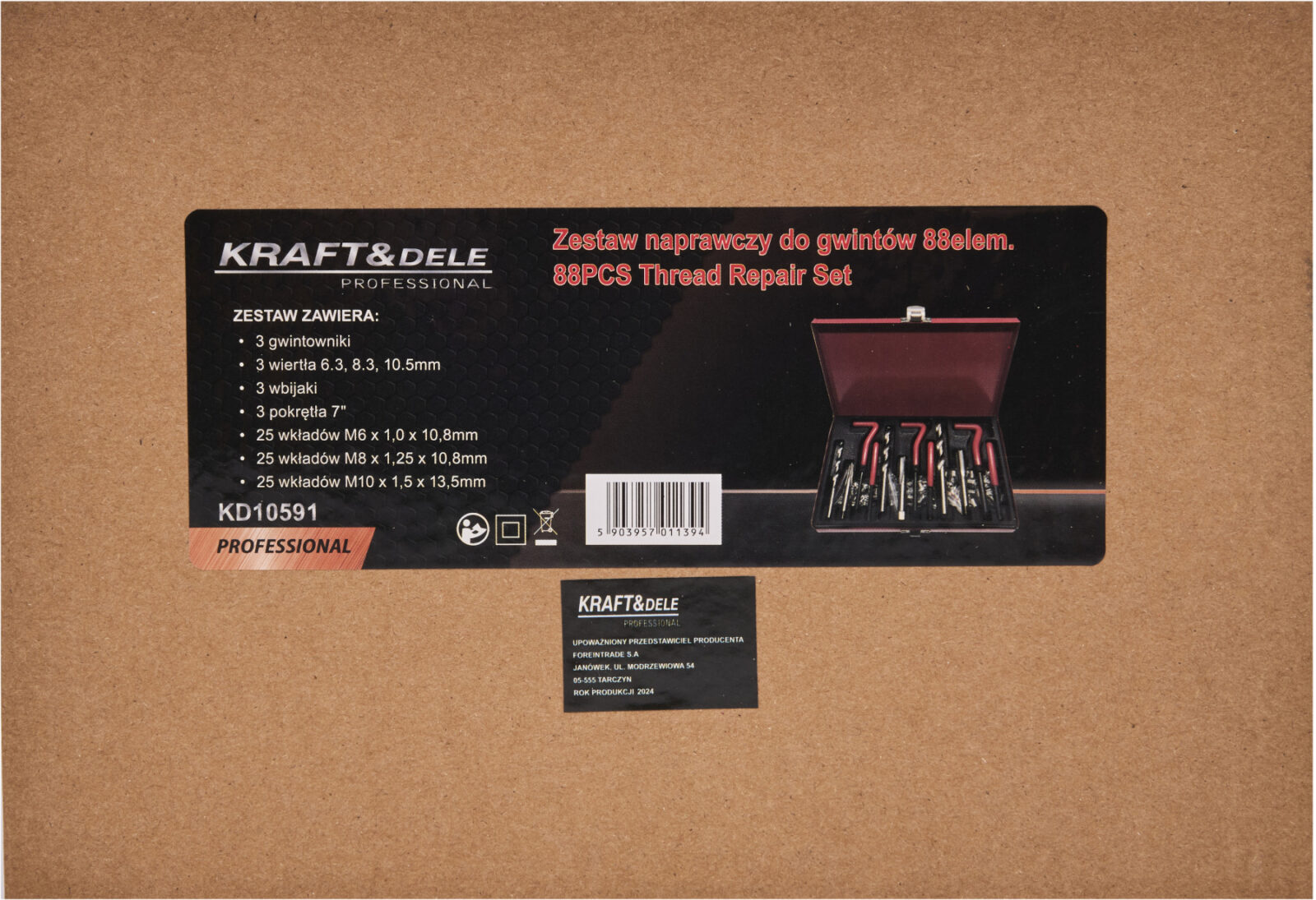 Keermestajad – keermete remontkomplekt 88 tk KD10591