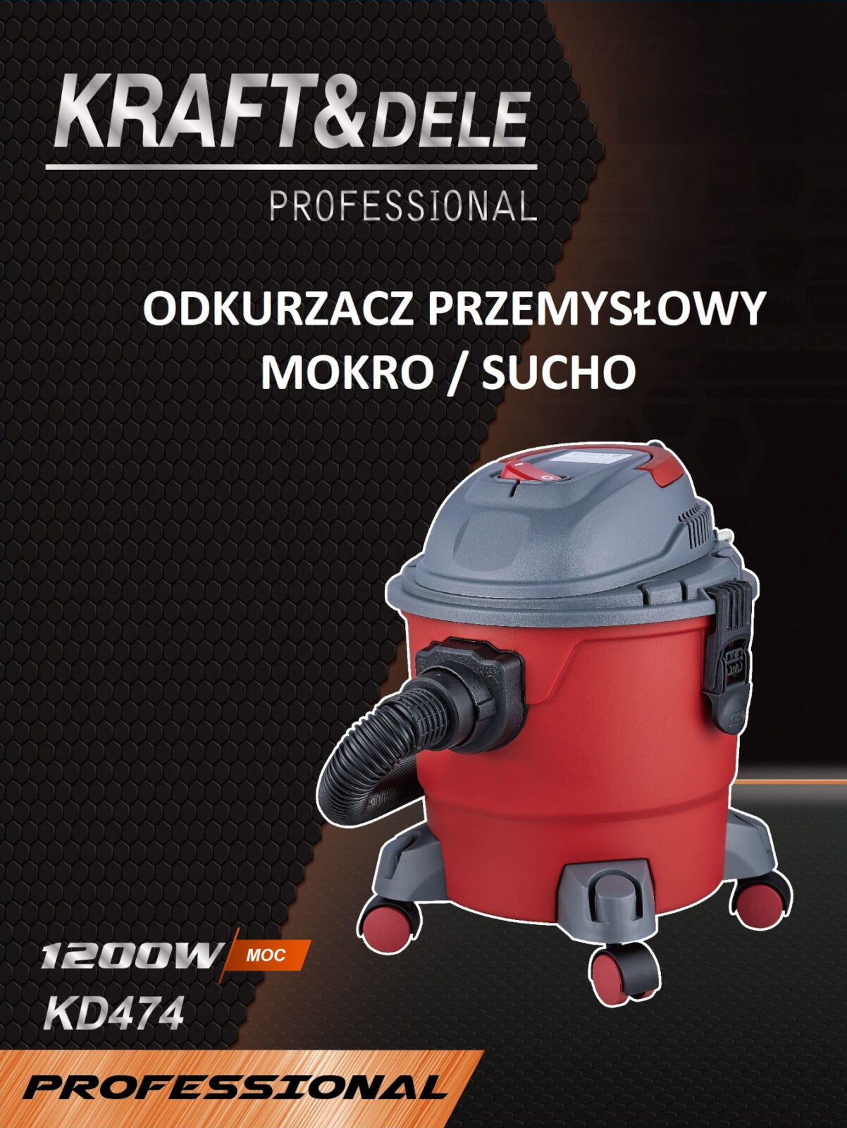 Tööstuslik tolmuimeja 15L 1200W KD474