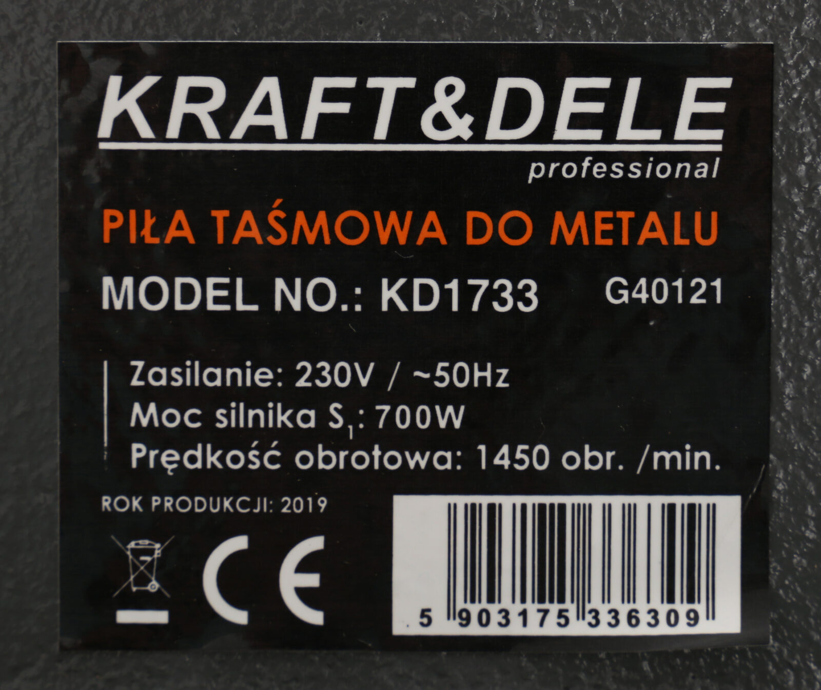 LINTLÕIKUR LINTSAKK METALLILE 700W KD1733