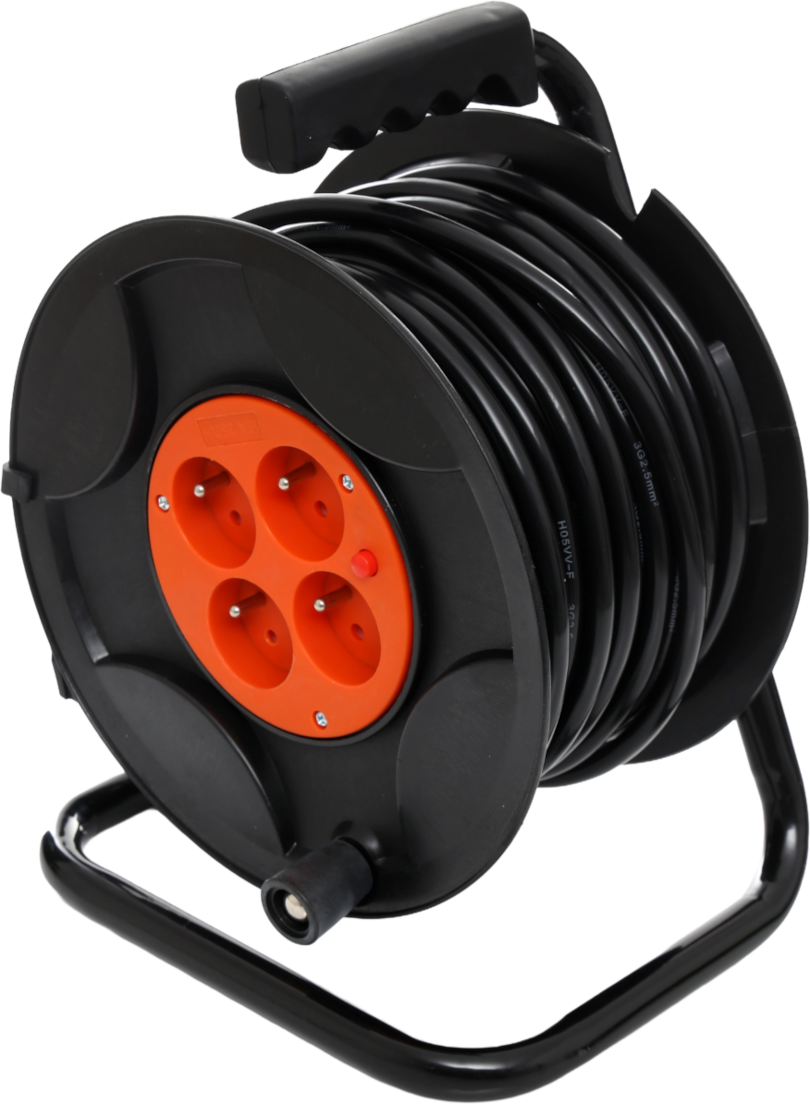 Aiakaablitrummel-pikendusjuhe 25m / 3 x 2,5mm KD4017
