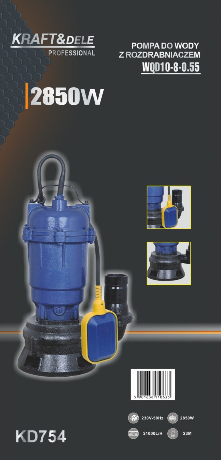 Septipump purustiga 2850 W KD754