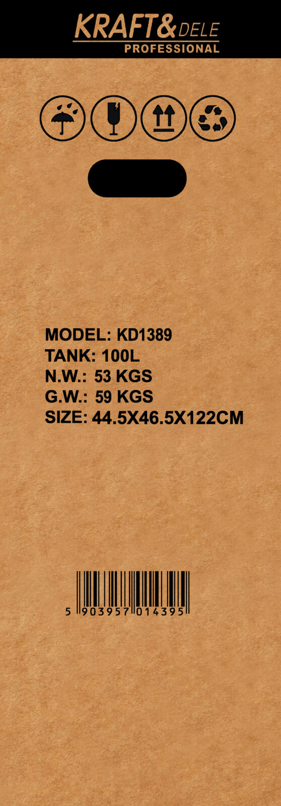 Õlivaba kompressor 100L 3000W KD1389