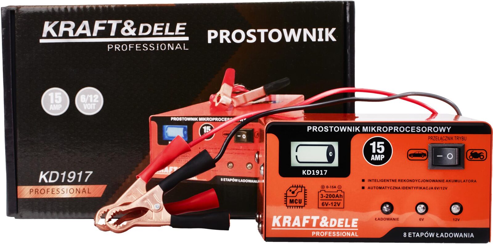 MIKROPROTSESSORIGA AKULAADIJA 15A 6/12V KD1917