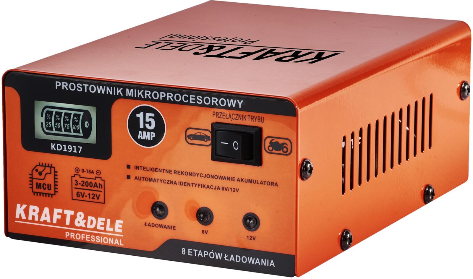 MIKROPROTSESSORIGA AKULAADIJA 15A 6/12V KD1917