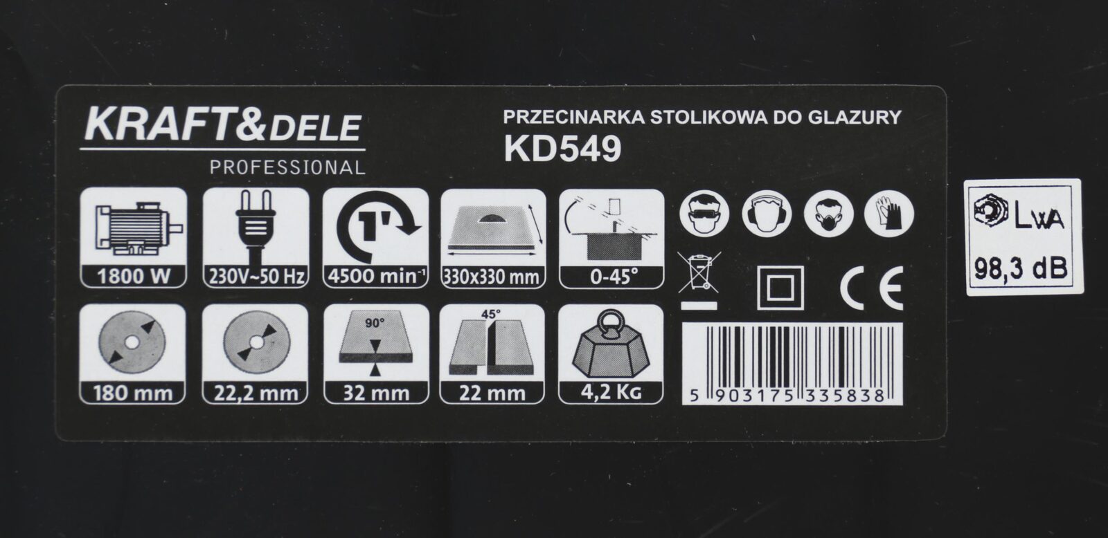 LAUAPLAATIDE LÕIKUR 1800W KD549