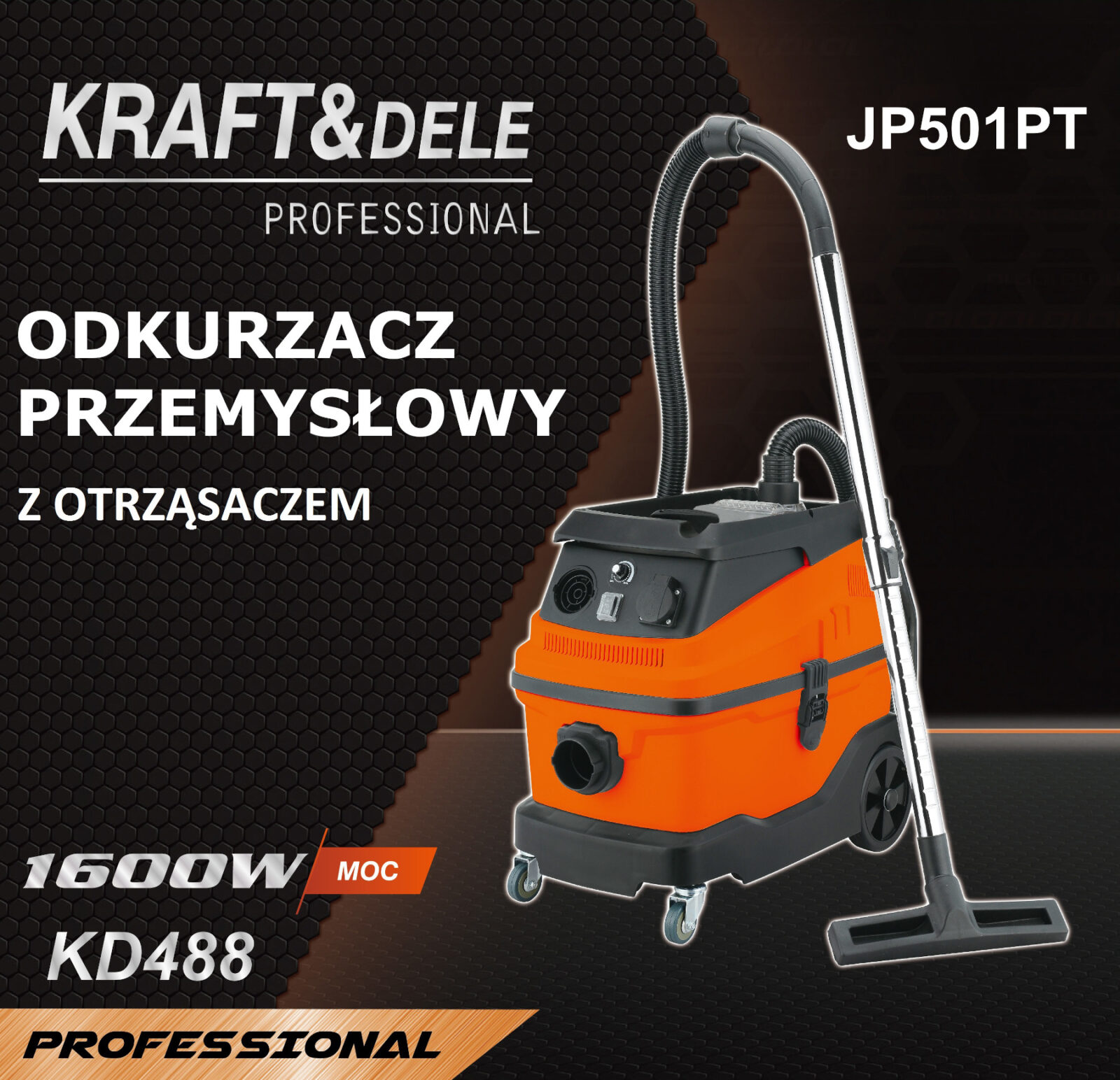 Tööstuslik tolmuimeja filtripuhastajaga 1600W KD488