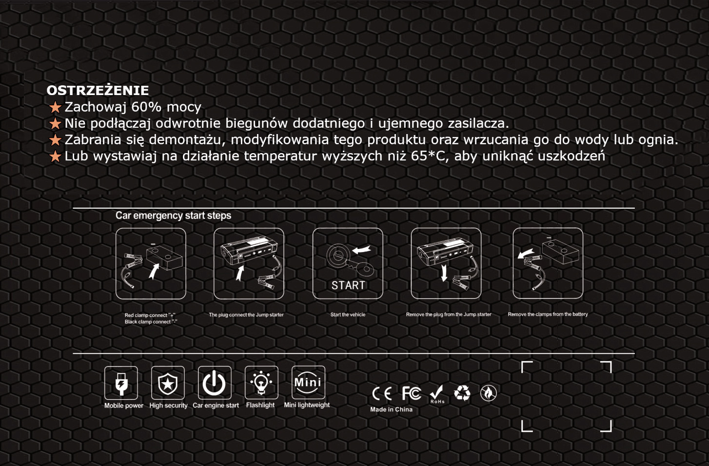 MULTIFUNKTSIONAALNE SEADE / JUMP STARTER 10000mAh/800A KD5490
