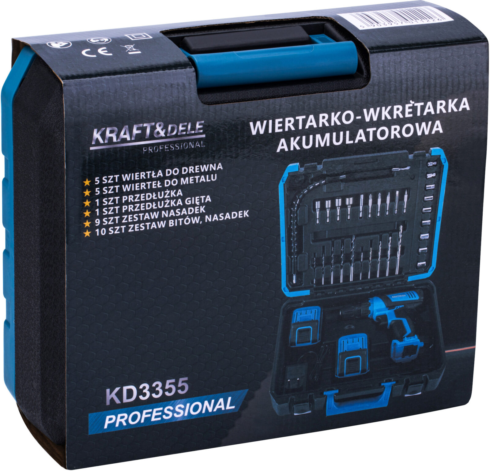 Trell-kruvikeeraja komplekt 21V 2Ah + tarvikud KD3355