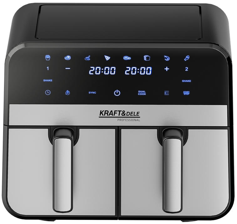 Rasvavaba fritteerimisseade AirFryer 9L 2500W KAKS KAMBRIT + LCD KD4180