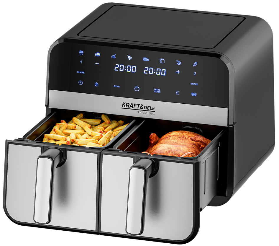 Rasvavaba fritteerimisseade AirFryer 9L 2500W KAKS KAMBRIT + LCD KD4180