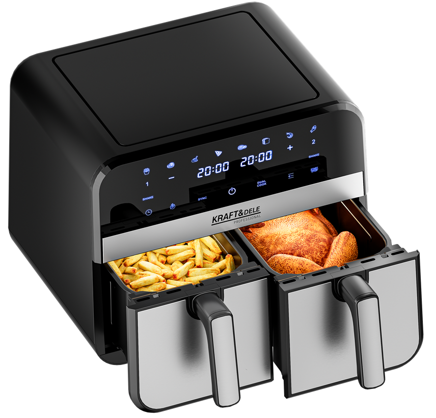 Rasvavaba fritteerimisseade AirFryer 9L 2500W KAKS KAMBRIT + LCD KD4180