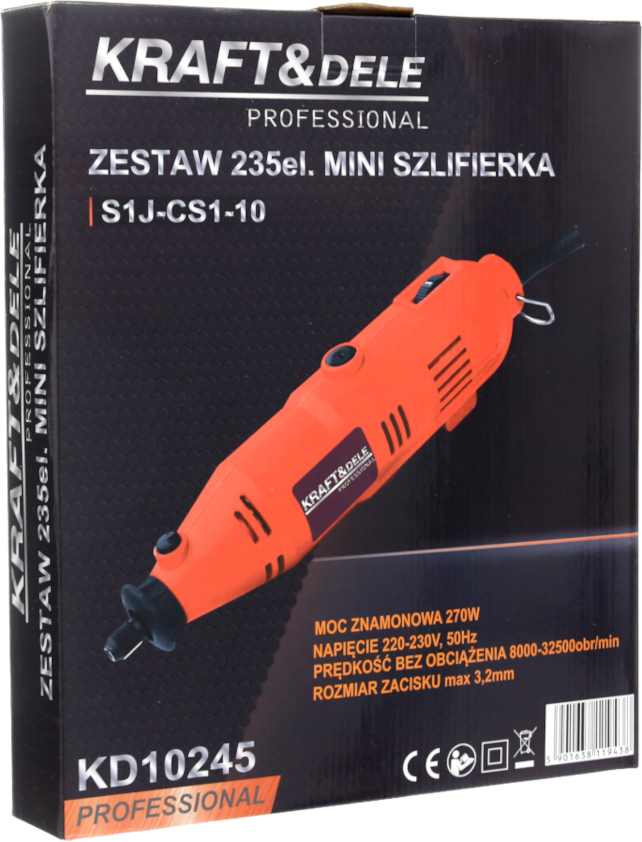 Mini-lihvija 270W KD10245 235 tarvikut