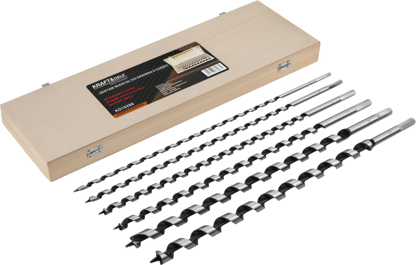 Puidupuurid 6-18mm KD10266 6 tk