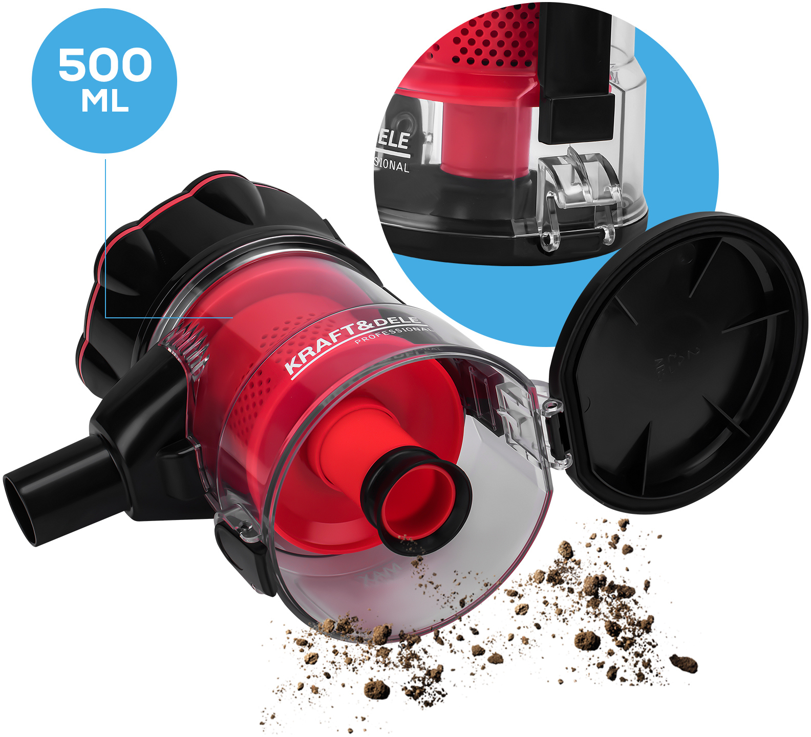 Püstine tolmuimeja 600W 0,5L KD5147
