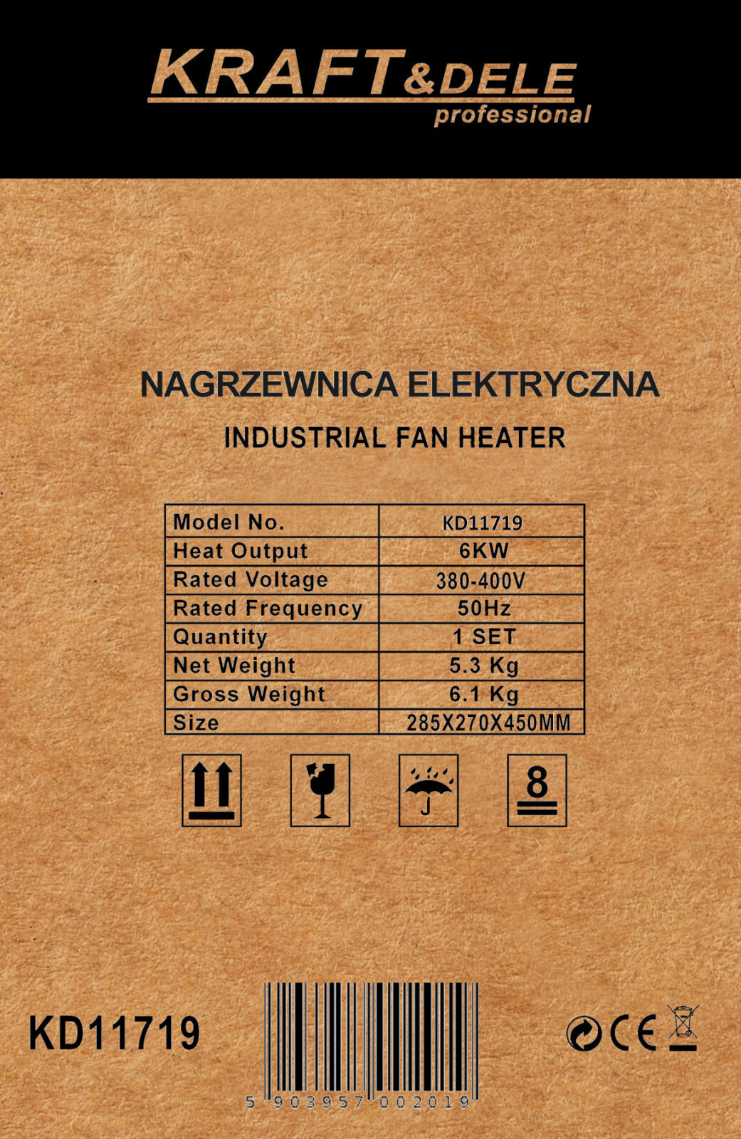 Elektriküttekeha 6KW 380V KD11719