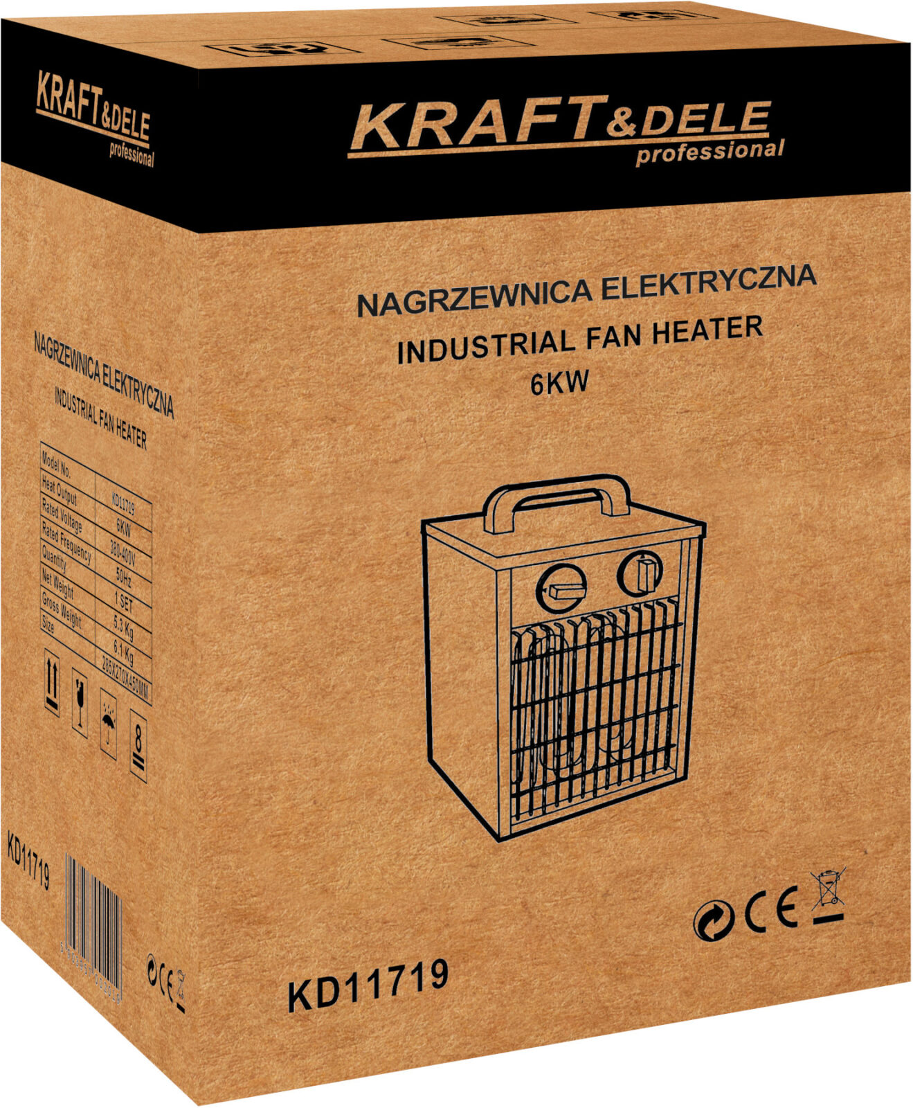 Elektriküttekeha 6KW 380V KD11719