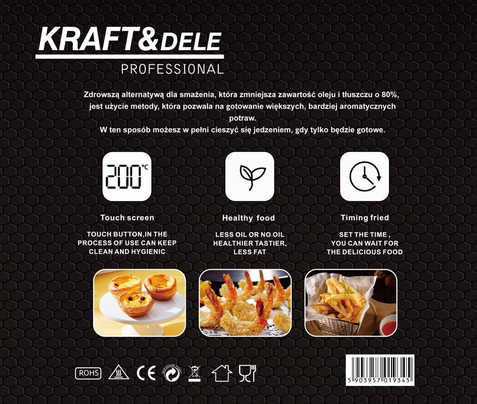Rasvavaba fritteerimisseade 9L 2500W KAKS KAMBRIT 4,5L + LCD KD4179
