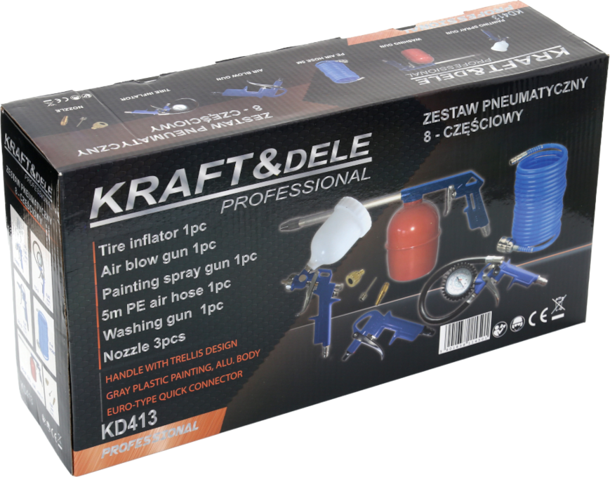 Pneumaatiliste tööriistade komplekt 8 elementi KD413