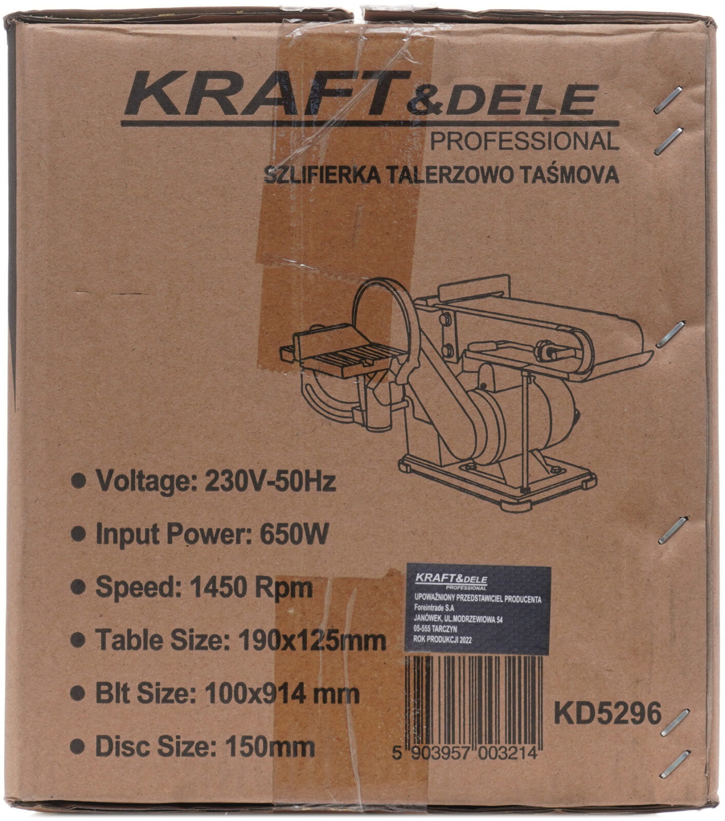 Ketas-lintlihvija 650W KD5296