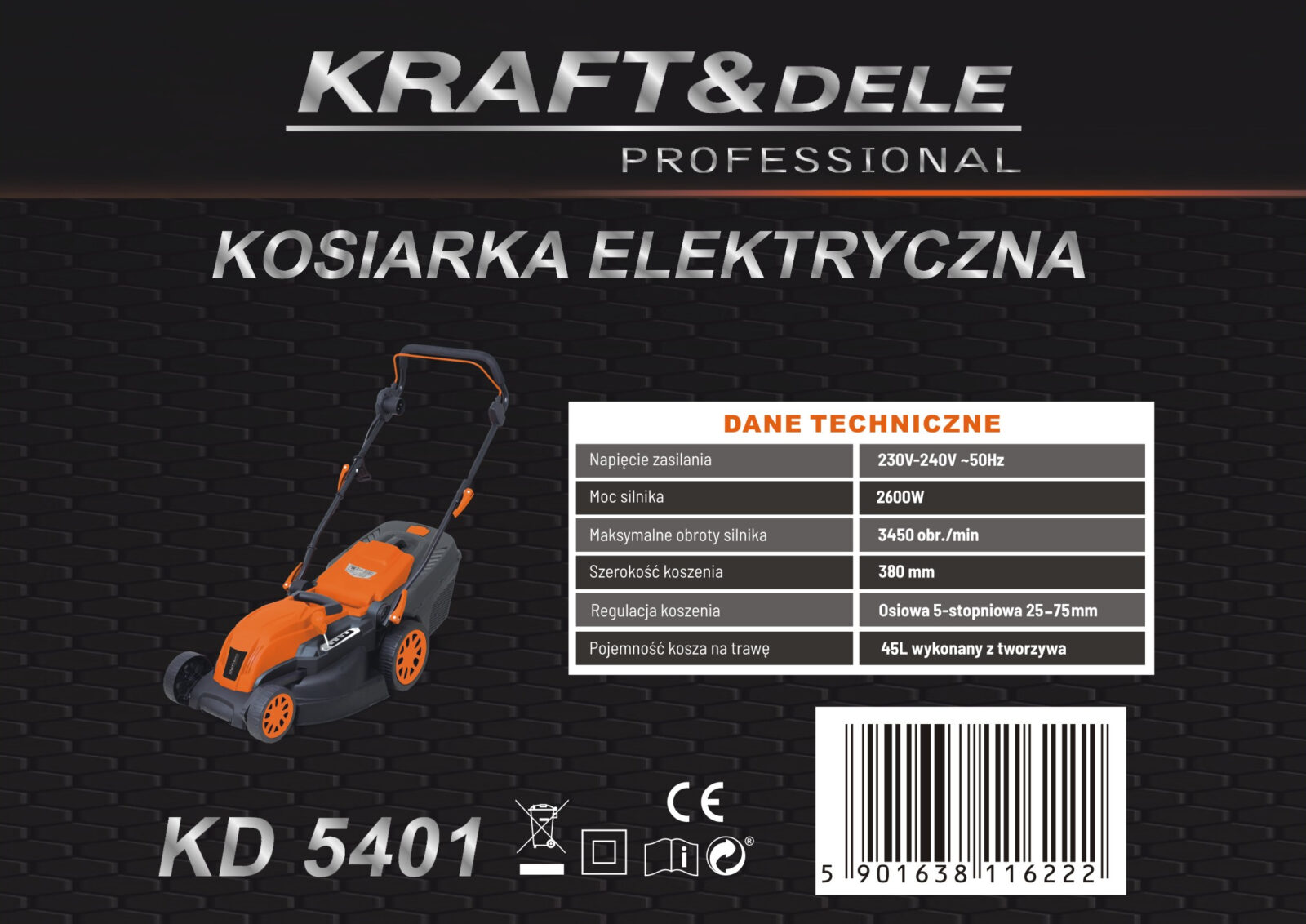 Elektriline muruniiduk 2600W KD5401