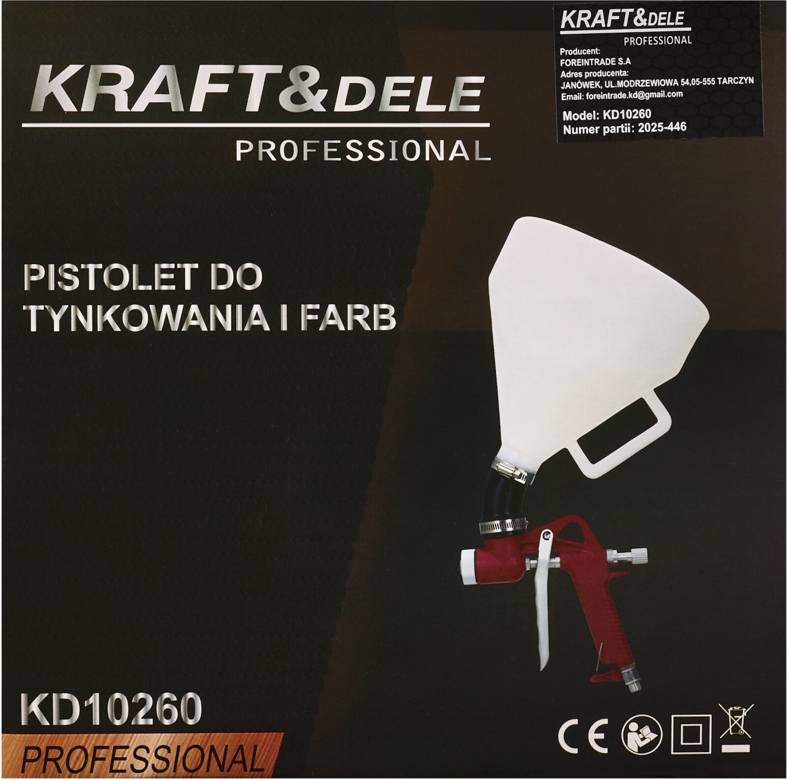 Pneumaatiline krohvipüstol 7,5L 1″ KD10260