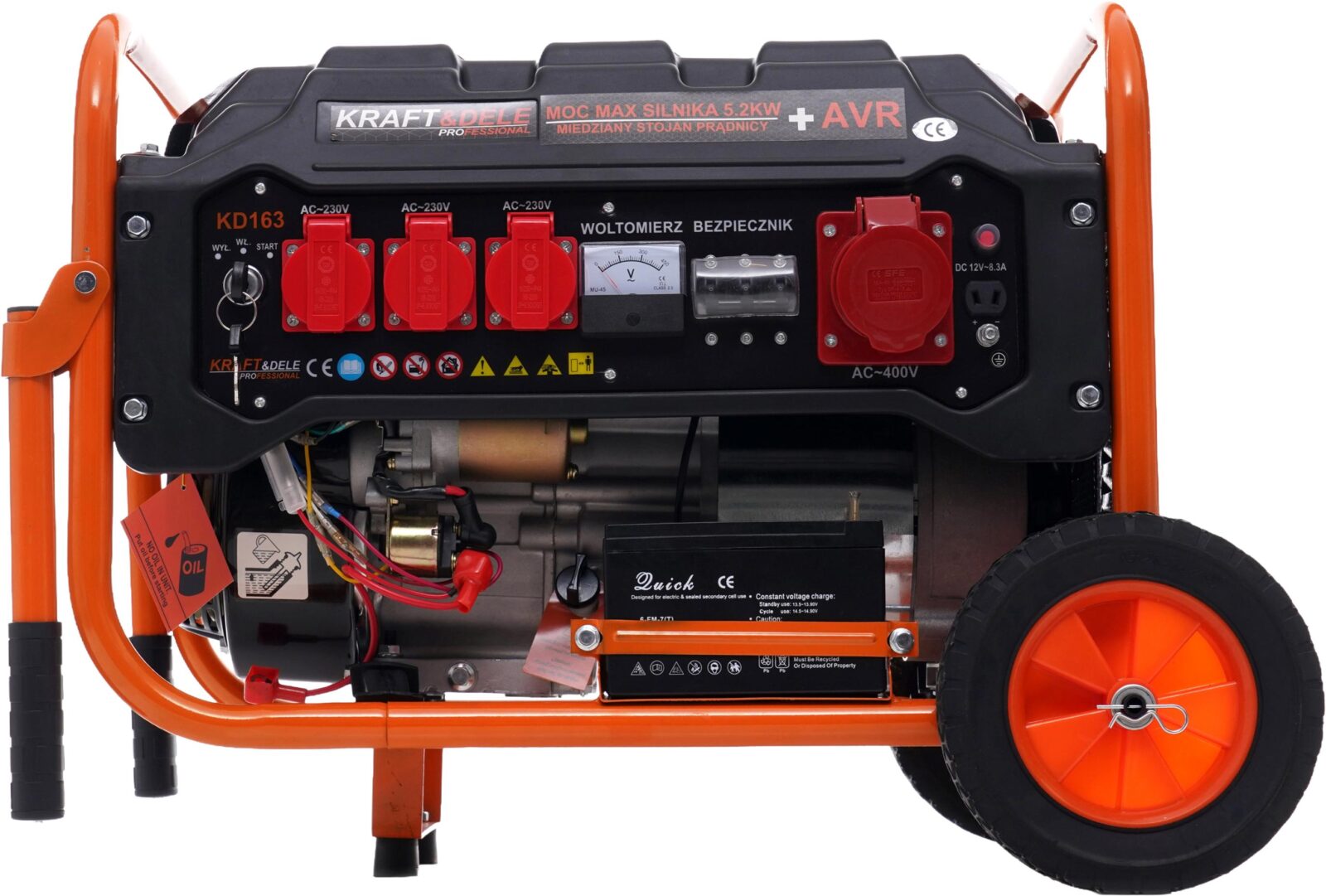 Generaator 3500W 12/230V/380V KD163