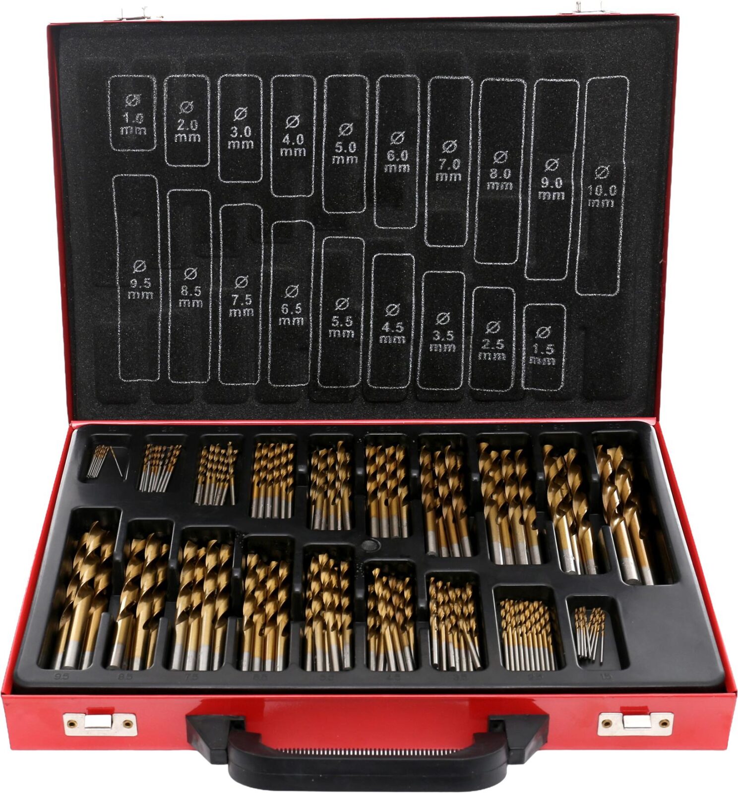 Titaankattega HSS metallipuurid 170tk KD991