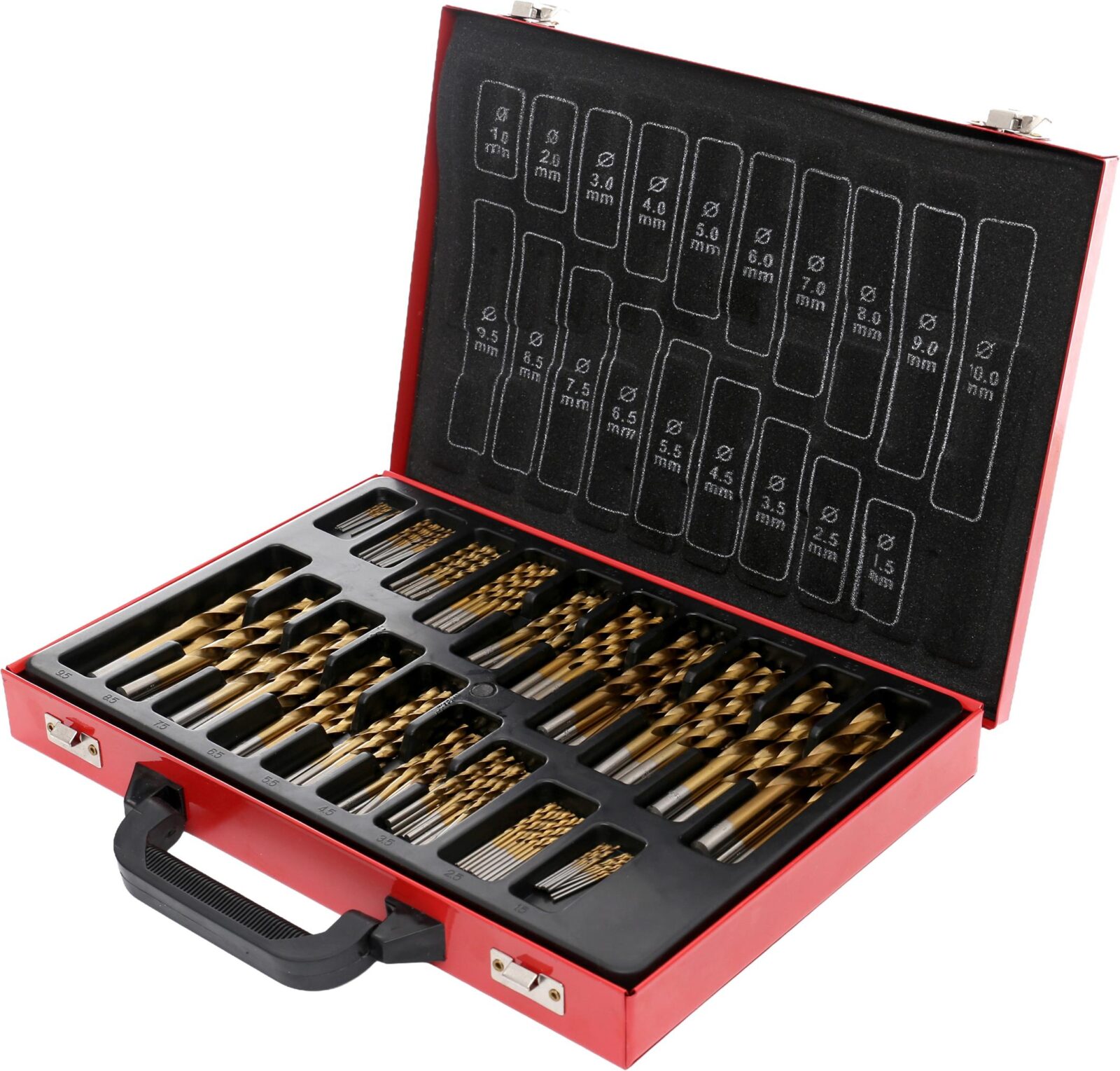 Titaankattega HSS metallipuurid 170tk KD991