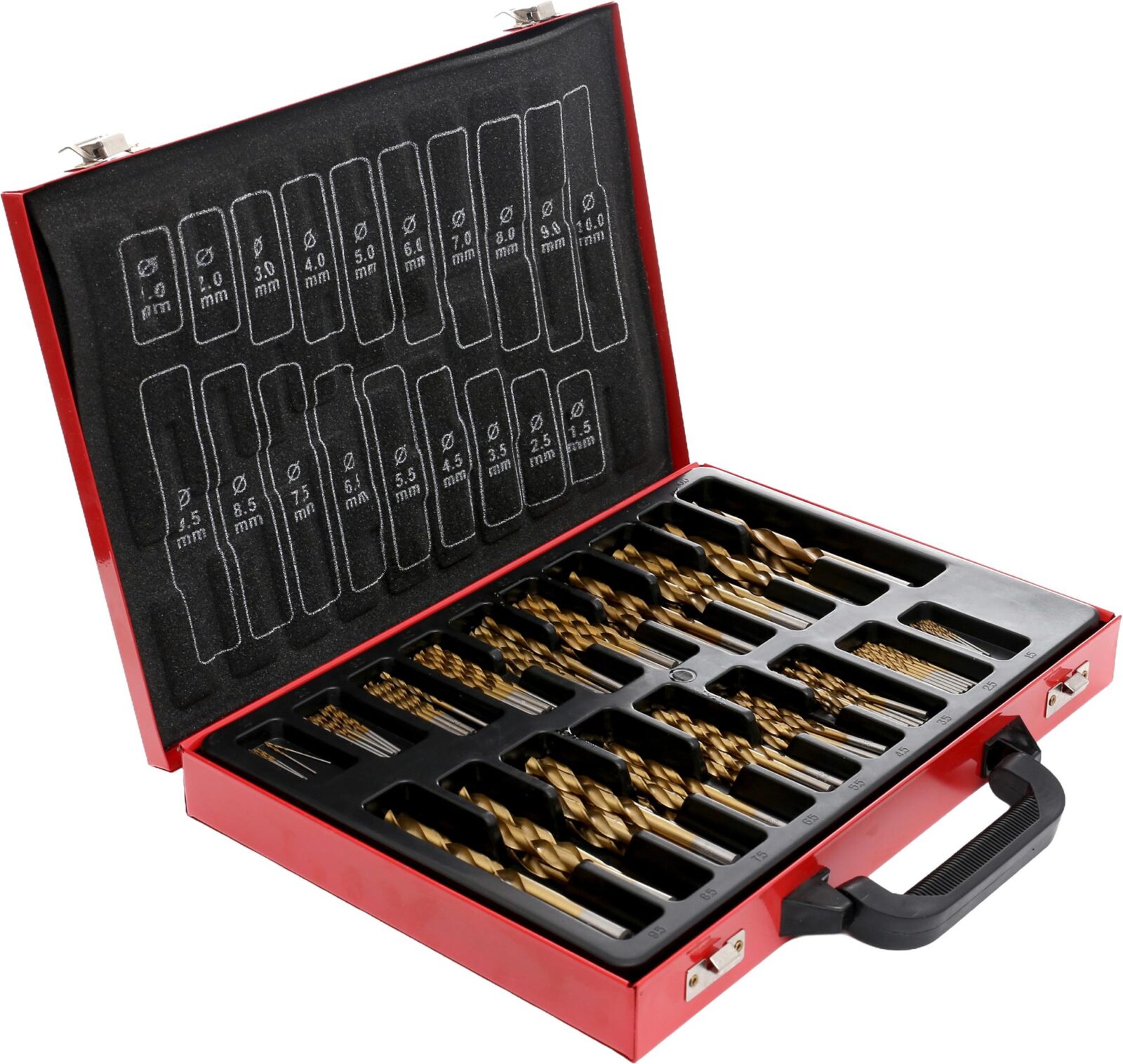 Titaankattega HSS metallipuurid 170tk KD991