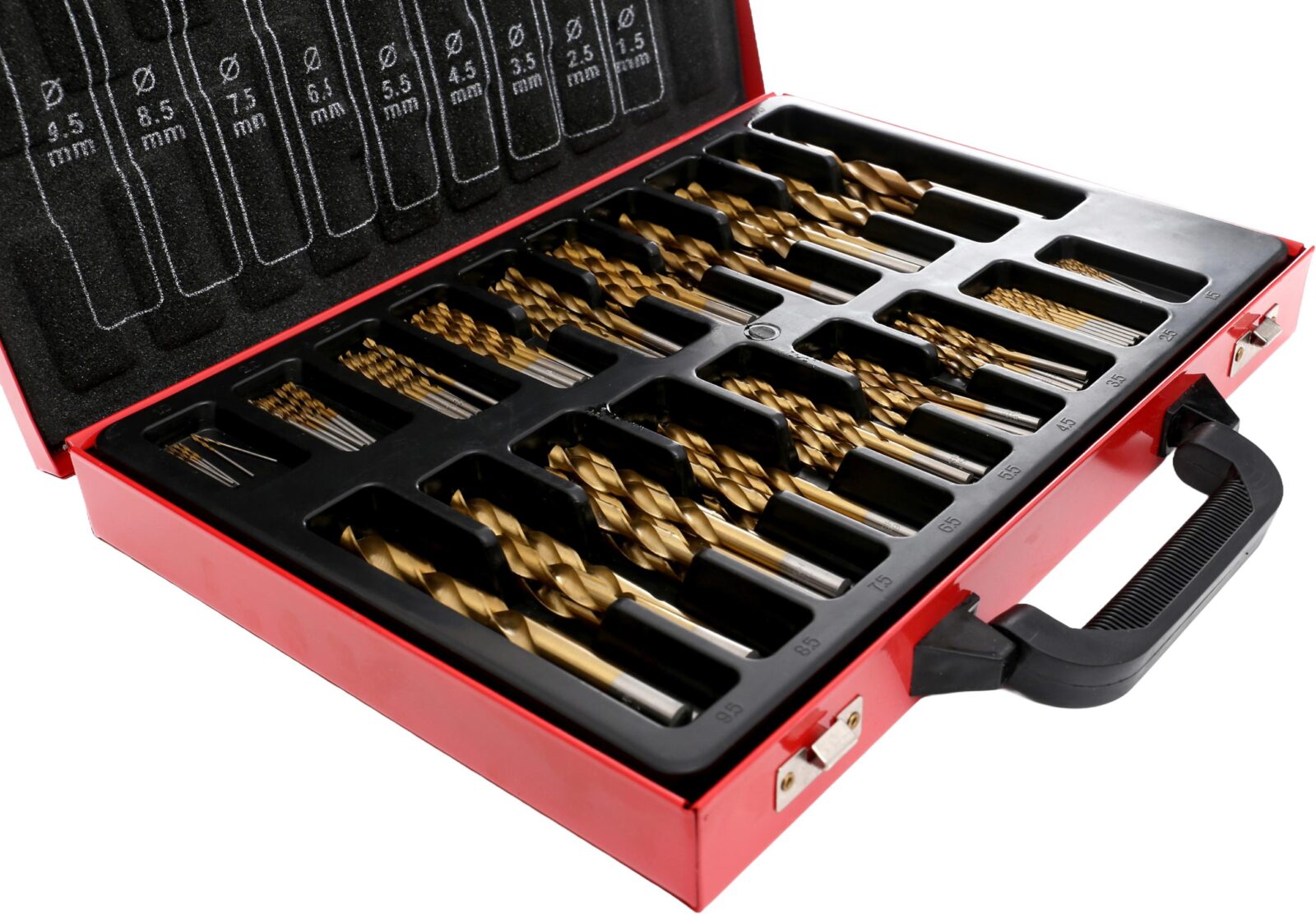 Titaankattega HSS metallipuurid 170tk KD991