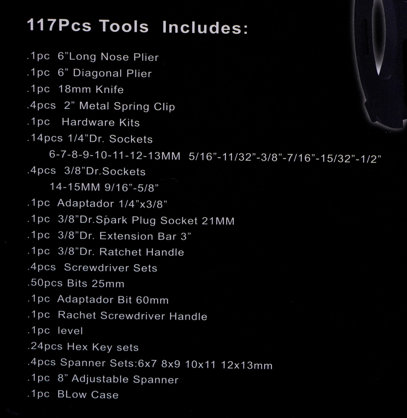 Tööriistakomplekt 117 el. kohvris KD10831