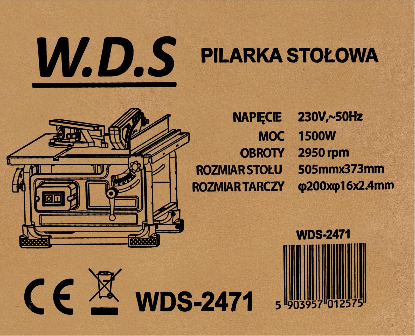 Lauasaag 1500W WDS2471