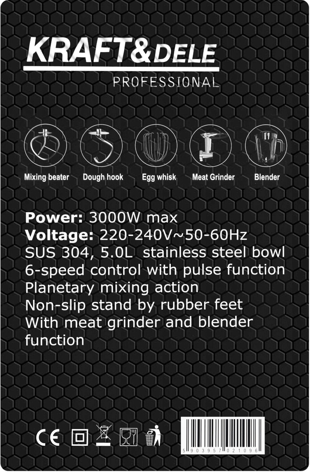 PLANETAARMIKSRI MULTIFUNKTSIONAALNE 3000W 5L KD4228
