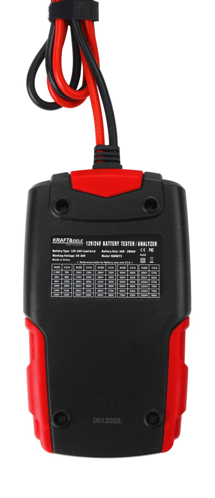 Digitaalne aku tester LED-ekraaniga 12 V 24 V 3 Ah–200 Ah KD5673