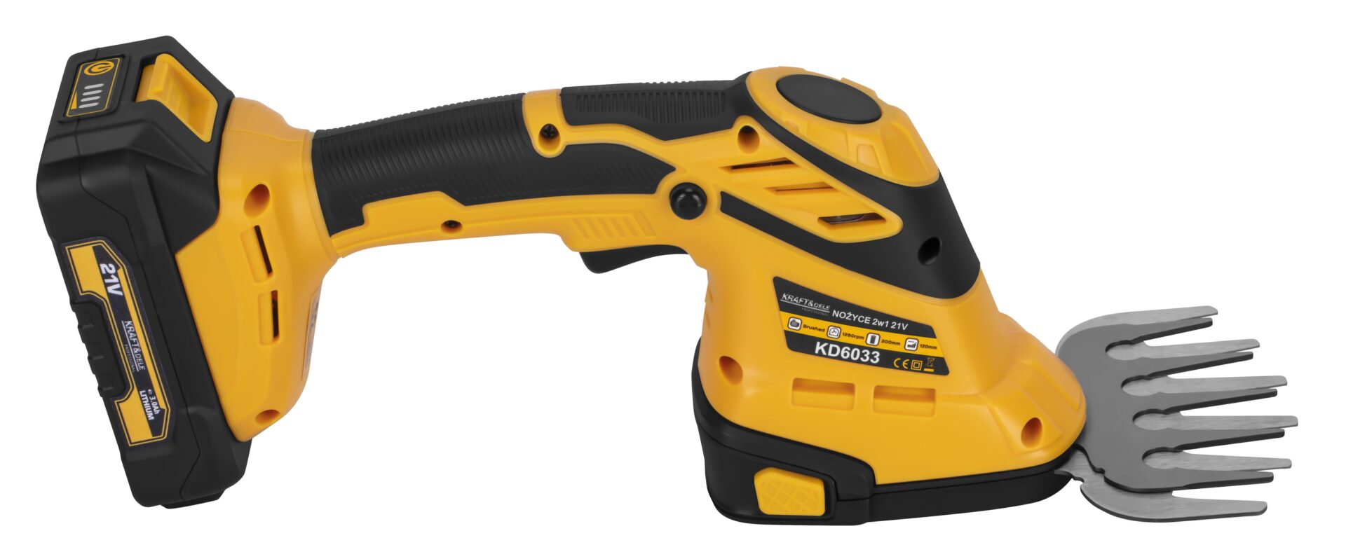 Akutoitega heki- ja murukäärid 2in1 21V KD6033