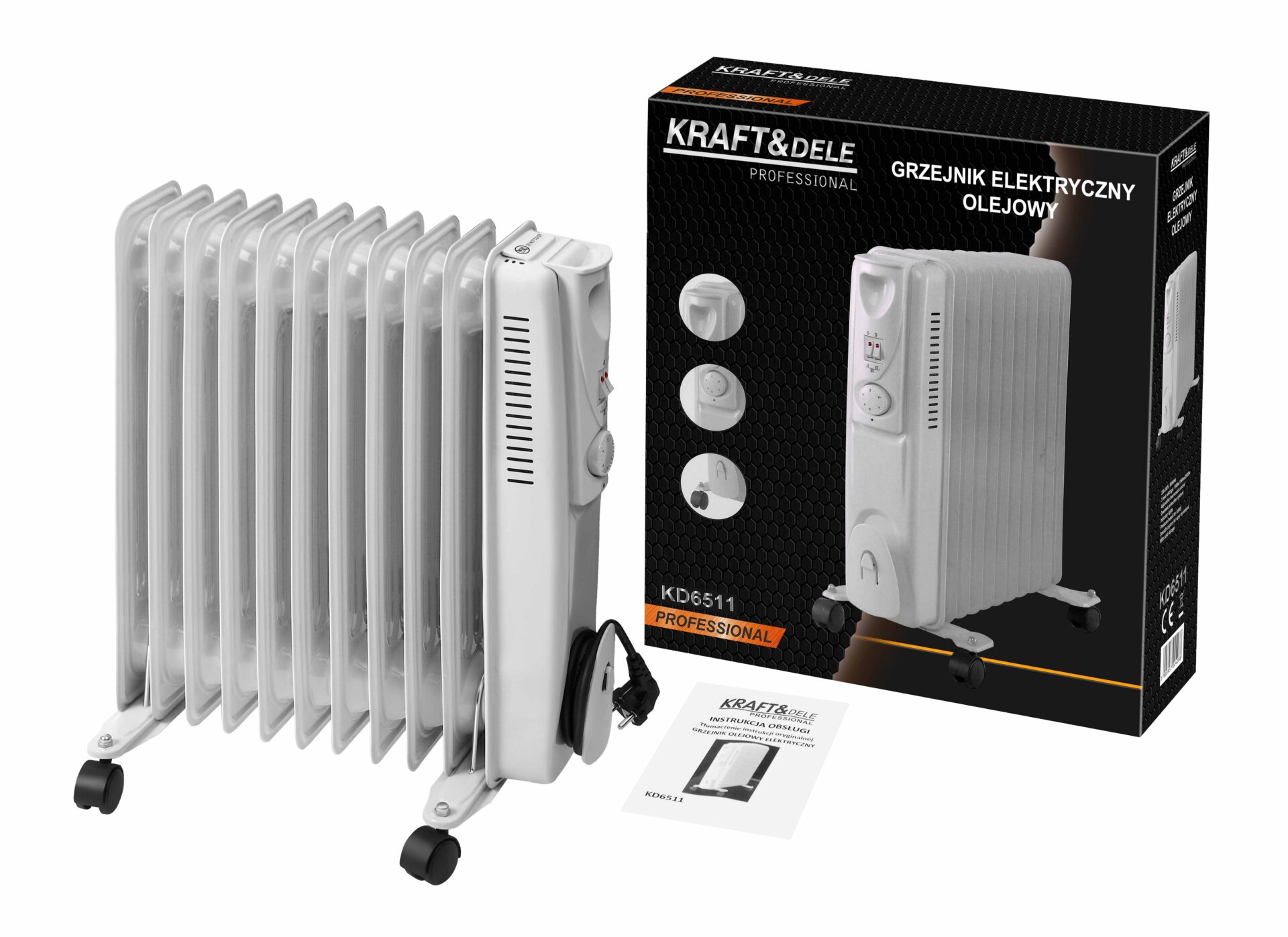 Elektriline õliradiaator, 3 küttevõimsuse astet, 2500 W KD6511