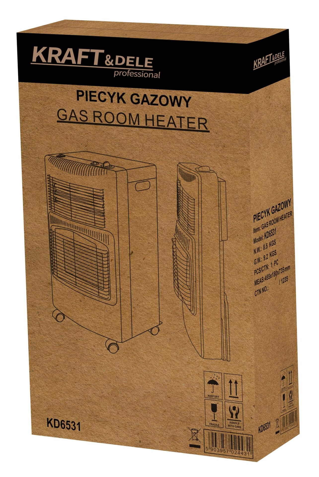 Gaas- ja elektrisoojendi 1500/2750/4200W + 1200W 2-in-1 KD6531