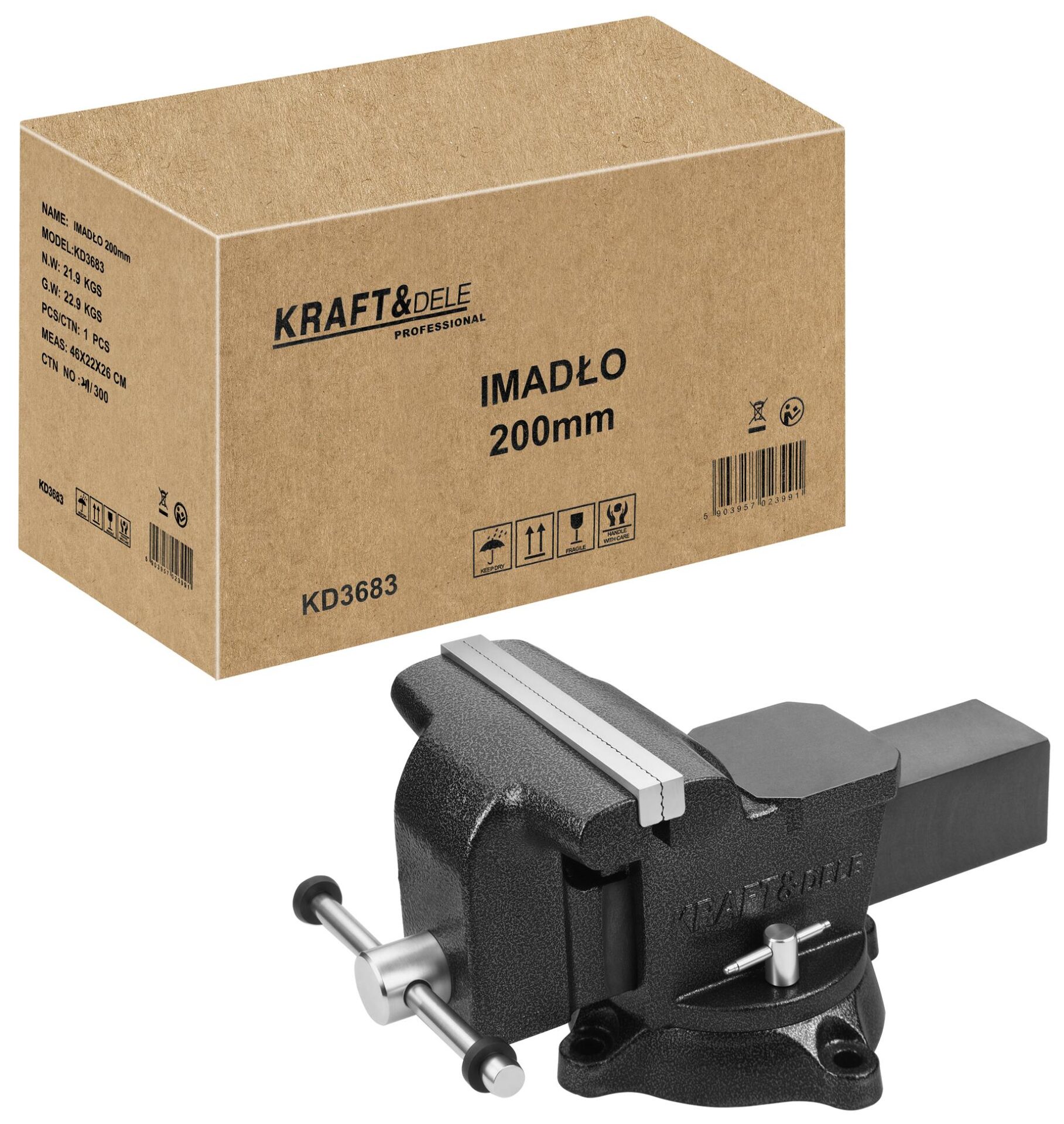 Pööratavad kruustangid alusega 200mm KD3683