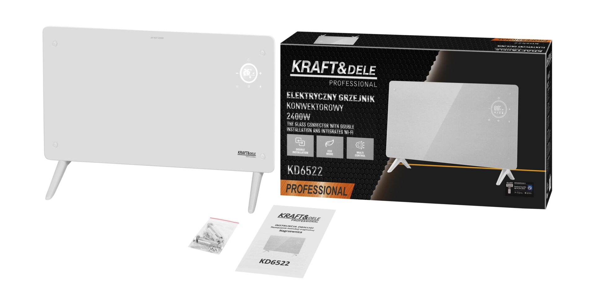 Konvektorküttekeha 2400W elektritoitega ja Wi-Fi-ga KD6522