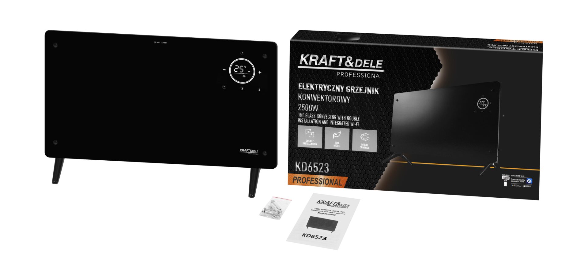 Konvektorküttekeha 2500W elektritoitega ja Wi-Fi-ga KD6523
